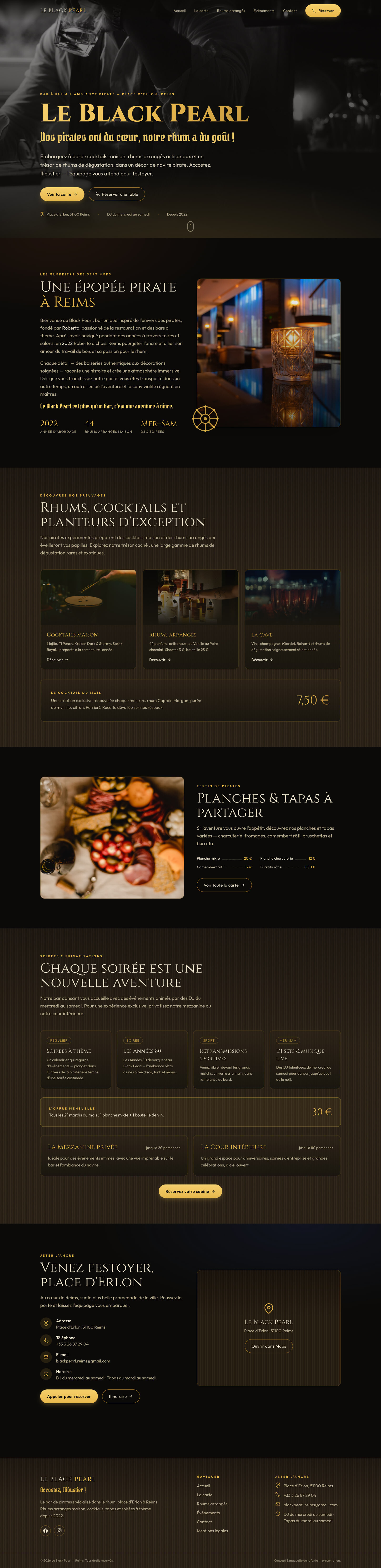 Le Black Pearl — rhums page