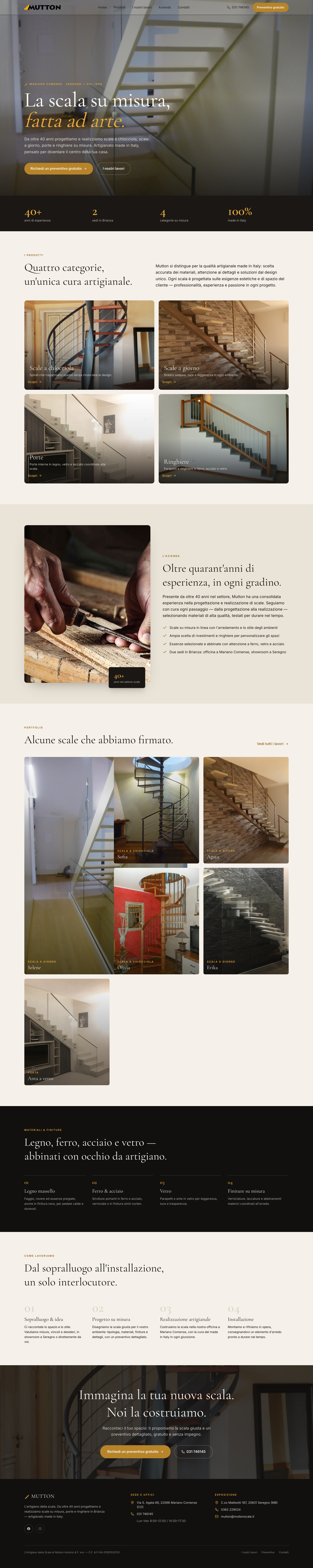 Mutton — L'Artigiano della Scala — rebuilt homepage