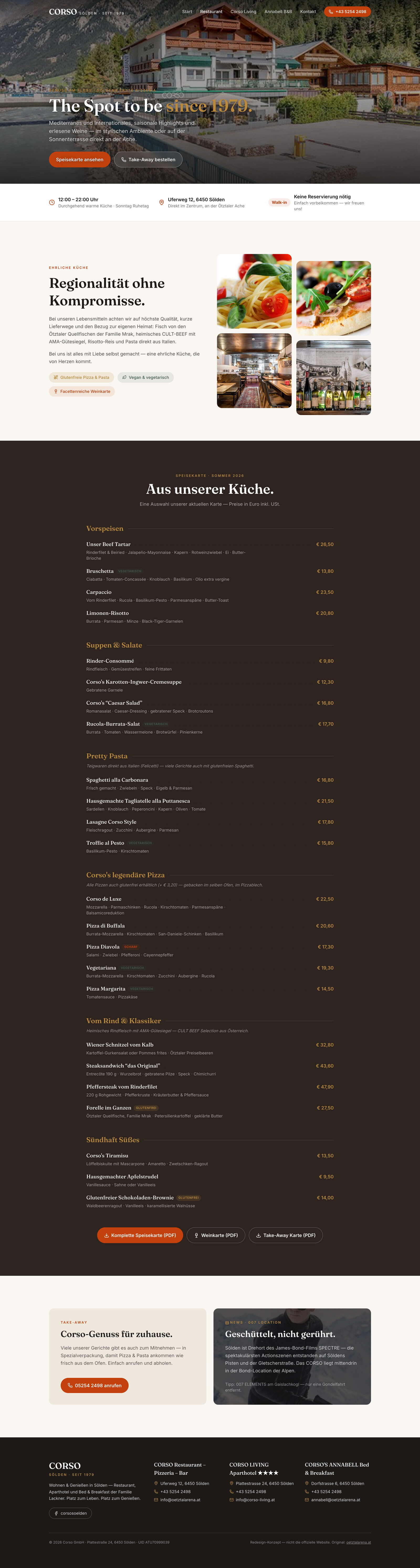 CORSO Sölden — restaurant page